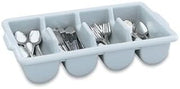 Vollrath 52654 Cutlery Box W 4 Rounded Compartments, Gray-52654