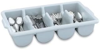 Vollrath 52654 Cutlery Box W 4 Rounded Compartments, Gray-52654