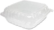 Dart Solo Dart 9quot; x 9.5quot; x 3quot; Clear Hinged Food Cookie Take-Out Container 1-Compartment