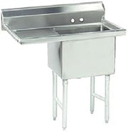 36 1/2" 1 Compartment Sink w/ 16"L x 20"W Bowl, 14" Deep