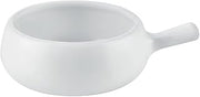 CAC China OC-15-P Onion Soup Crock W/Handle PW 16oz 7 1/8" Stoneware Round, American White, Set of 24