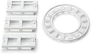 HellermannTyton FPMIFD-W Modular Faceplate Dual Insert with Icons, ABS, White, 2/pkg