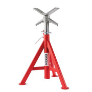 Model VJ-99 V Head High Pipe Stand by RIDGID – 23.5"L x 31"W x 23.5"H, Alloy Steel, red, Model 56662