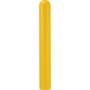 60"H Smooth Bollard Post Sleeve with Dome Top by Global Industrial – 56"L x 7"W x 60"H, HD Polyethylene, Yellow, Model BOL6YL