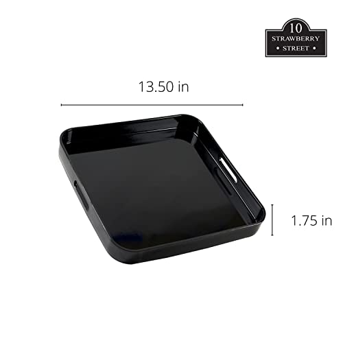 10 Strawberry Street Square / 1.75" x 13.5" / Black Platters