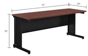 Interion Office Desk by Global Industrial – Laminate, Mahogany, Model 240346MH