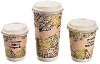 PacknWood PLA Lids for 8 10 12 16 & 20 oz Double Wall Cups