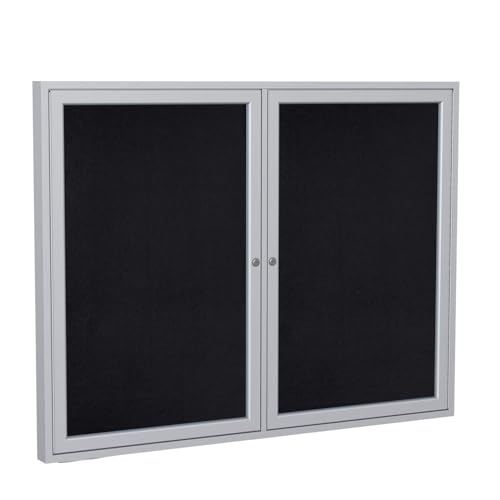 Ghent 36" x 48" / Black / 2-Door Message Boards & Signs