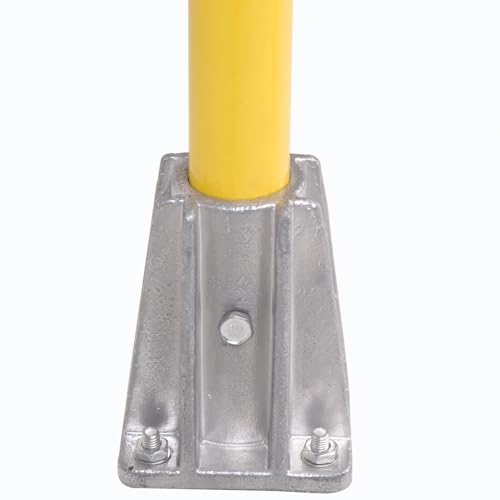 Single Socket Base for Pedestrian Barrier by Global Industrial – 1-5/8" ID, Steel, Black, Model 940374