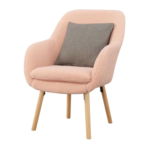 Convenience Concepts Sherpa Blush / Chair / (L) 25.25 in. x (W) 26.75 in. x (H) 33.5 in. Chairs