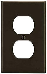 Hubbell Duplex Receptacle Wall Plate,Brown