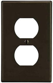 Hubbell Duplex Receptacle Wall Plate,Brown