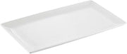 CAC China KSE-541 Deep Coupe Rect. Platter 13 1/2" Porcelain Rectangle, Super White, Set of 12