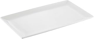 CAC China KSE-541 Deep Coupe Rect. Platter 13 1/2" Porcelain Rectangle, Super White, Set of 12