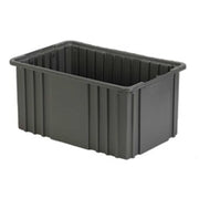 LEWISBins Divider Box by LEWISBins+ – 16.5"L x 8"W x 8"H, Polyethylene, Gray, Pack of 6, Model NDC2080 Grey