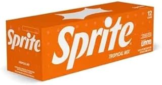 Tropical Mix Soda, SpRITe 144 Fl Oz,12 cans