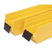 Shelf Bin Label Holder by QUANTUM STORAGE SYSTEMS – Polypropylene, Black, Model ELH445