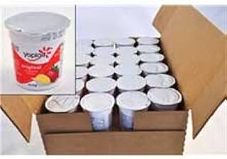 General Mills Yoplait Original Strawberry and Strawberry Banana Yogurt, 4 Ounce - 48 per case.