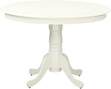 Furnifact Solid Wood Round Dining Table with Pedestal Base, Traditional Kitchen Table Circular Dining Room Small Round Dining Tables