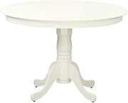 Furnifact Solid Wood Round Dining Table with Pedestal Base, Traditional Kitchen Table Circular Dining Room Small Round Dining Tables