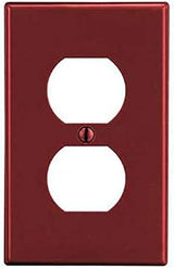 Hubbell Duplex Receptacle Wall Plate,Red