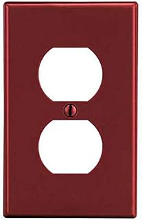 Hubbell Duplex Receptacle Wall Plate,Red