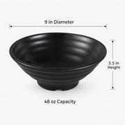 Yanco 48 oz. / Black / Modern Bowls