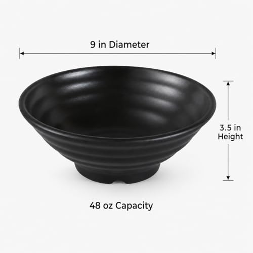 Yanco 48 oz. / Black / Modern Bowls