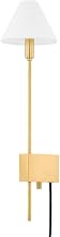 TEANECK 1 Light Plug-in Sconce 6.25 in. Aged Brass