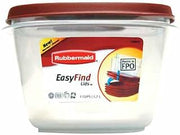 Rubbermaid 1777088 7 Cup Square Chili Red Easy Find™ Container