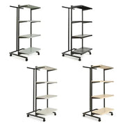 Econoco K410 Mobile T-Stand Merchandiser, 24" x 27" - Black