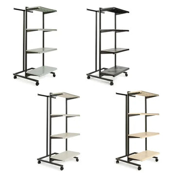 Econoco K410 Mobile T-Stand Merchandiser, 24" x 27" - Black