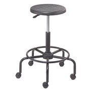 Polyurethane Scooter Stool with Steel Base Black by Global Industrial – Black, Model A207TP