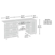 Sauder Cinnamon Cherry / L 40.08" x W 19.45" x H 28.50" / Transitional Storage & Furniture