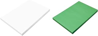 Prang Construction Paper Bundle, Bright White 100 Sheets 12" x 18" and Holiday Green 100 Sheets 12" x 18"