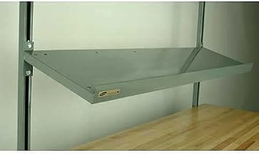 4-5BAS Angled Cantilevered Shelf for 60" Workbench, 16 Gauge Steel, Blue, 52" Length, 12" Height