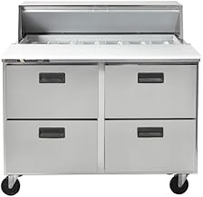 Traulsen CLPT-4812 48" 2-Section Refrigerated Prep Table - (4) Drawers