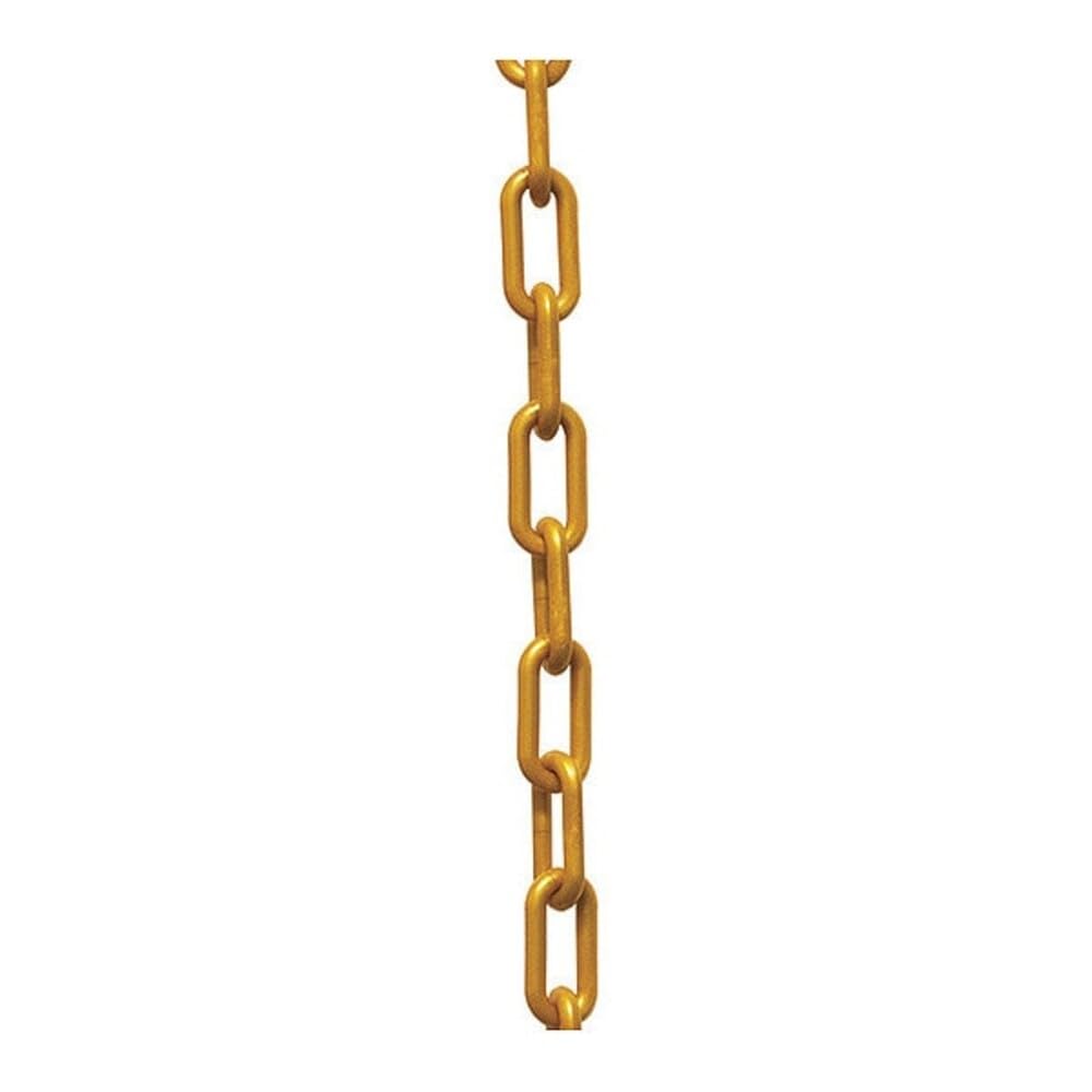 Plastic Barrier Chain Reel by Mr. Chain – 1.5 IN, Plastic, Gold, Model 30009-100