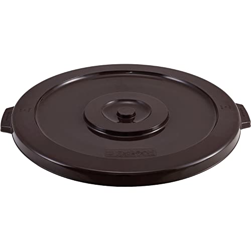 Plastic Trash Can Lid by Global Industrial – 32 Gallon, 32.0 gallons, Plastic, Brown, Model XDW-008-1-BN