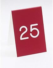 Cal-Mil 271C-2 Engraved Number Tent Set, 3-1/2 inches x 5 inches H, 51 to #75, numbered on both sides, black/white, p, Priced Per Set