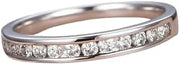 2ct Round Cut Moissanite Wedding Band Channel Set Half Eternity White Gold Plated
