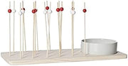 Cosy & Trendy 4498962 Apéro Set Ceramic/Wood, 34 x 14 x 4.8 cm, 18 Picks