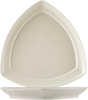 CAC China REC-T8 Triangular Plate 8" Stoneware Triangle, American White, Set of 24