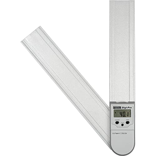 Digi-Pro Electronic Protractor by Fowler – 14"L x 3.5"W x 0.75"H, Aluminum, Gray, Model 54-440-775-1