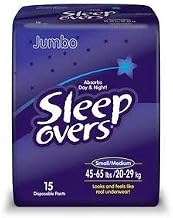 Special 4 Packs ofSleep Over Youth Briefs - Sm/Med - 15 per Pack - First Quality SLP05301