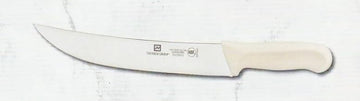 Thunder Group SLKF414WT Cimeter Steak Knife, 9-1/2" Blade, White Polypropylene Handles, German Steel, NSF