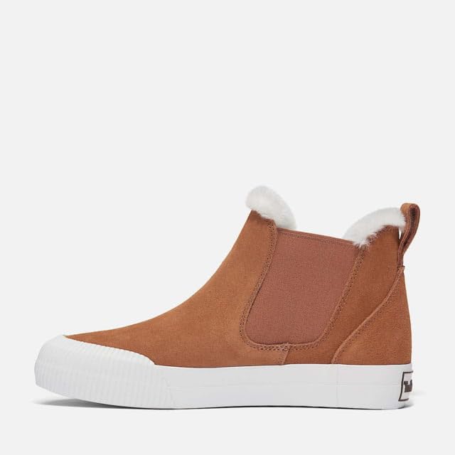 Women's Skyla Bay 2.0 Mid Warm Lined Sneaker by Timberland – Leather, Rust Suede, Model TB0A2AEW