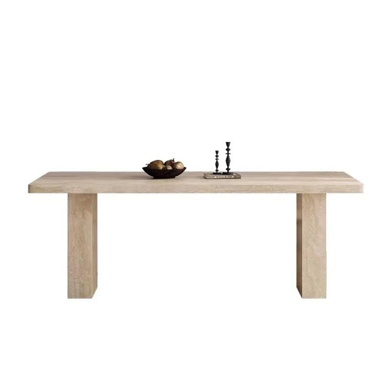 Mesa De Jantar Rock Plate Dining Table Modern Simple Rectangular Home Small Apartment Diner Table by JOYNOW – 200x90x75CM, One Color, Model 8524