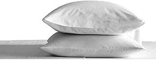 Kamas Pillow Cases Silver King Size Set of 2, 1000 Thread Count,Egyptian Cotton (Silver King (21X41) Pillow Cases Extra Long, Sateen Weave for Soft and Comfort Feel.