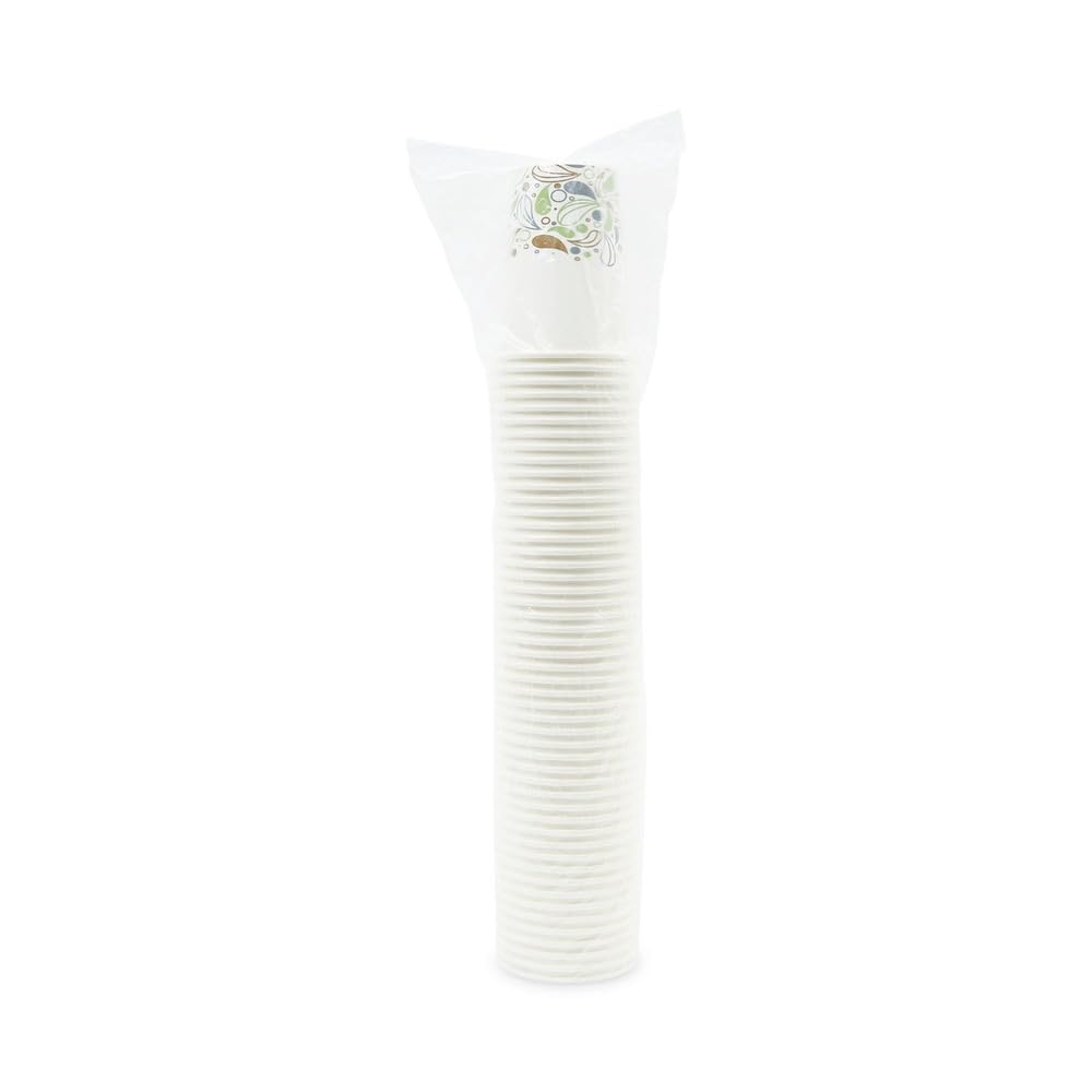 DEER12HCUP Deerfield Printed Paper Hot Cups by Boardwalk – 12 Ounces, Paper, White, Pack of 1000